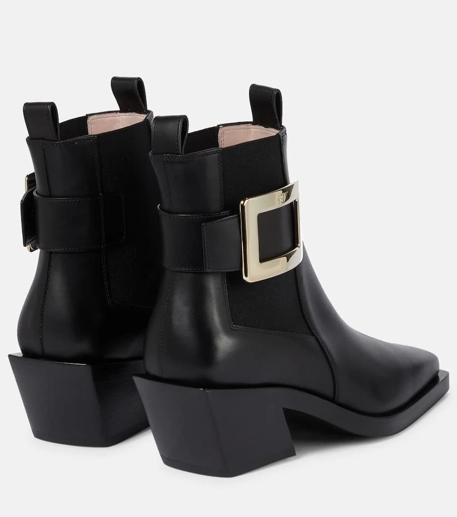 商品Roger Vivier|Belle Vivier 55 leather Chesea boots,价格¥6074,第3张图片详细描述