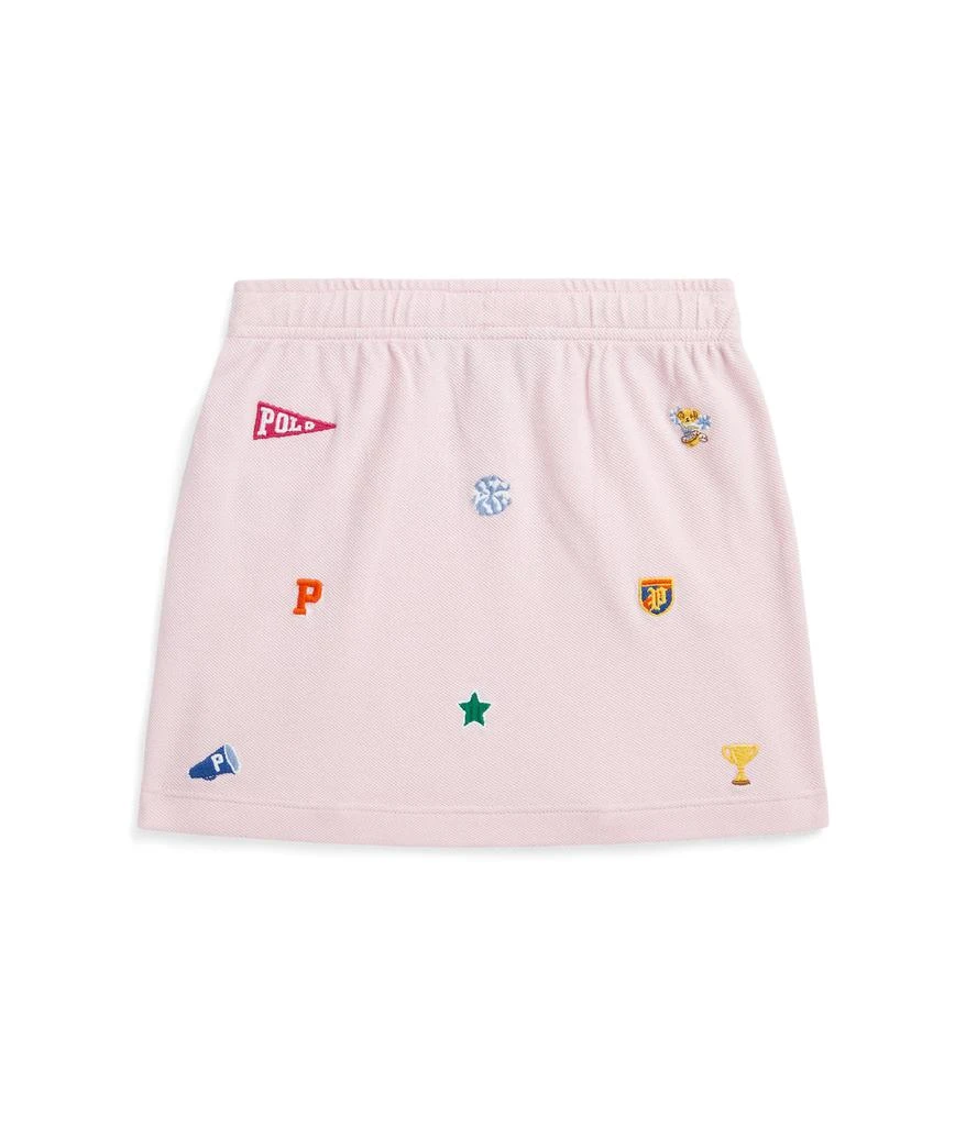 商品Ralph Lauren|Collegiate-Icon Mesh Skirt (Toddler/Little Kids),价格¥346,第2张图片详细描述