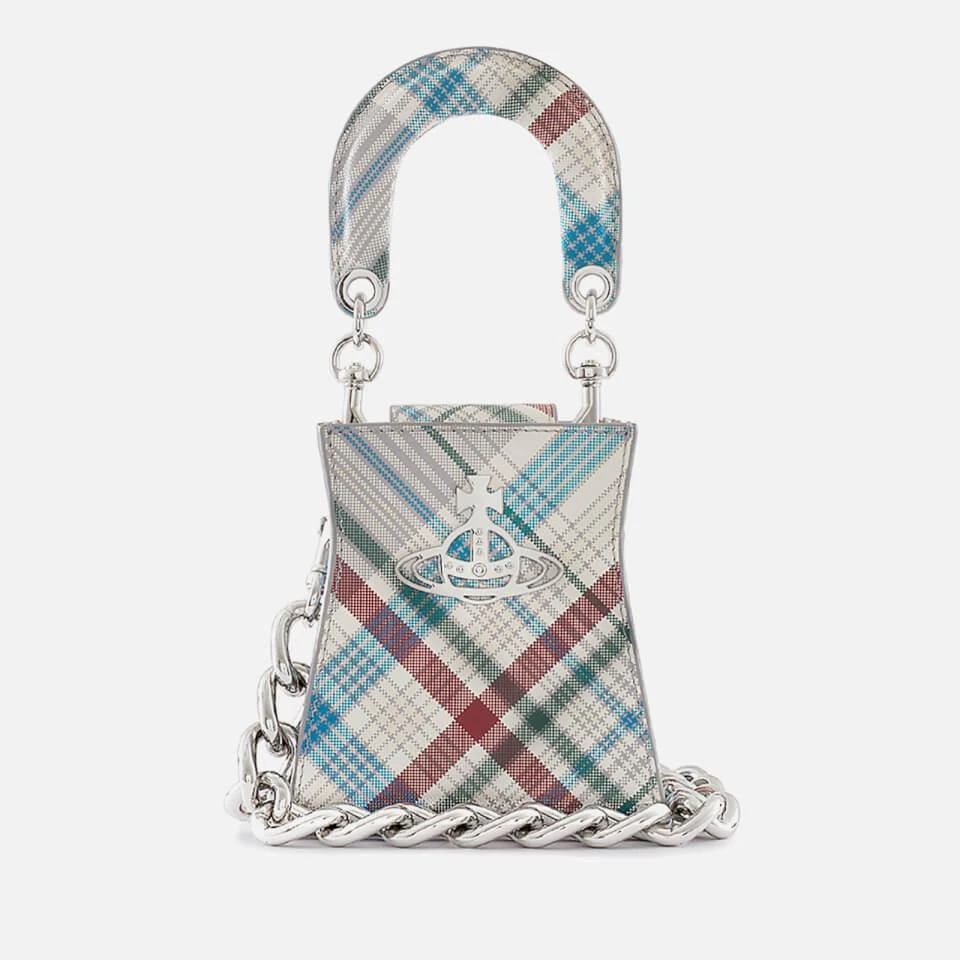 商品Vivienne Westwood|Vivienne Westwood Kelly Tartan Saffiano Small Handbag,价格¥1807,第1张图片