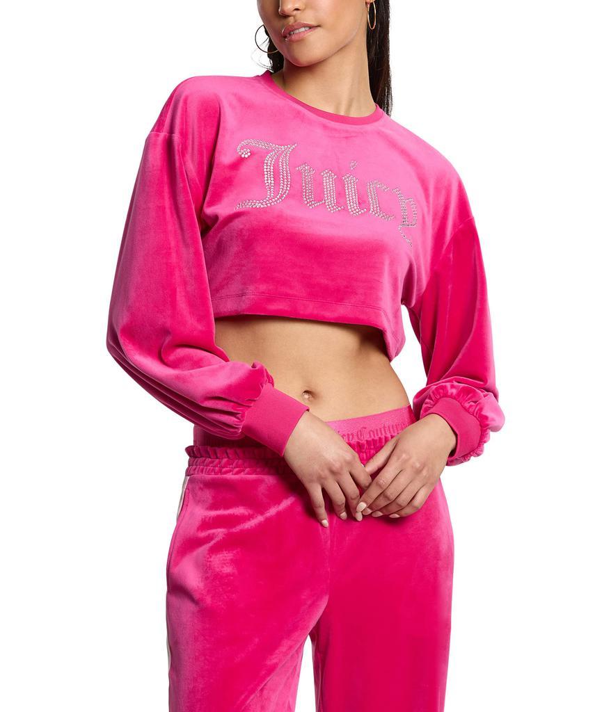 商品Juicy Couture|Balloon Sleeve Pullover with Front Bling,价格¥651,第1张图片