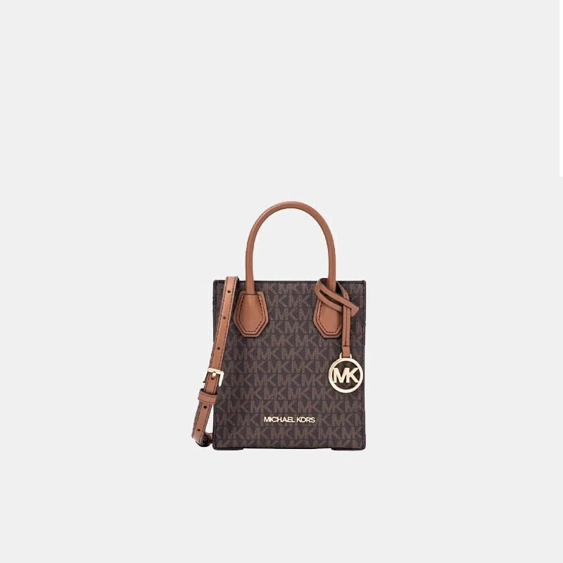 商品[国内直发] Michael Kors|MK女包 MICHAEL KORS 迈克·科尔斯 奢侈品Mercer迷你老花风琴包单肩斜挎包橡果棕35T1GM9C0I BROWN,价格¥1084,第1张图片