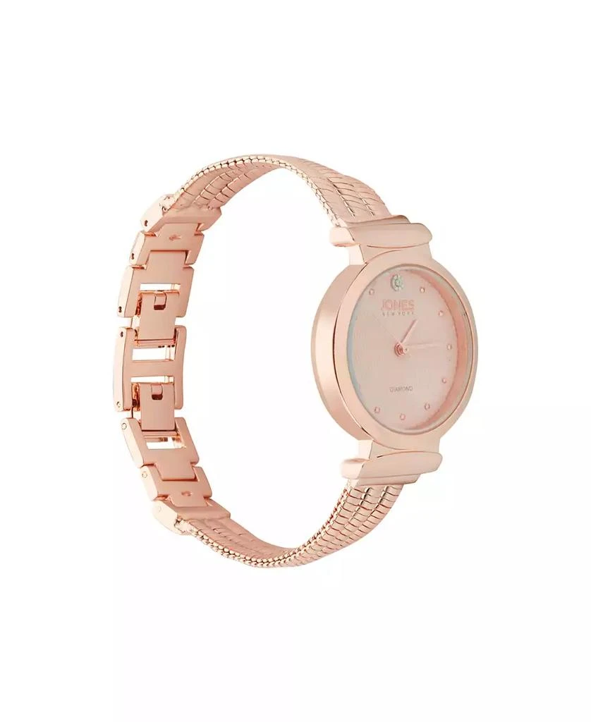 商品American Exchange|Women's Genuine Diamond Dial Rose Gold-Tone Tri-Band Analog Watch 40mm,价格¥244,第2张图片详细描述