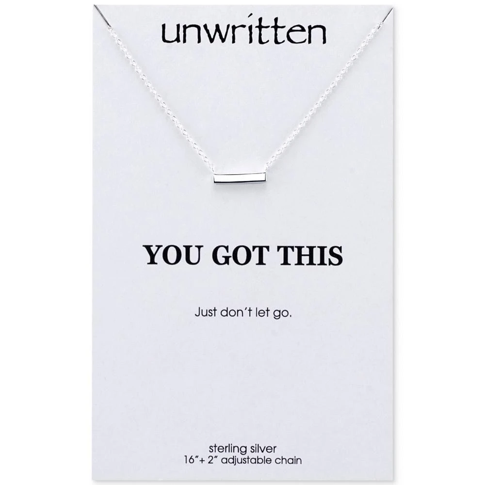 商品Unwritten|Mini Bar Pendant Necklace in Sterling Silver,价格¥113,第1张图片