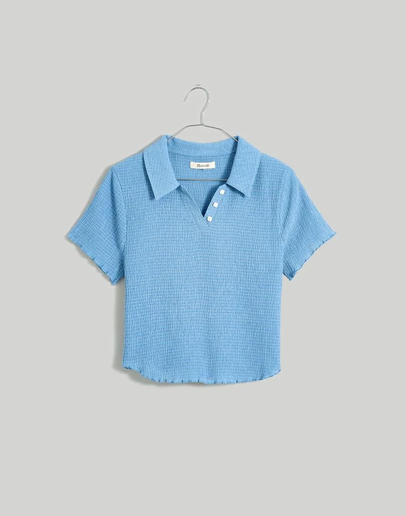 商品Madewell|Crinkle Polo Crop Tee,价格¥81,第5张图片详细描述