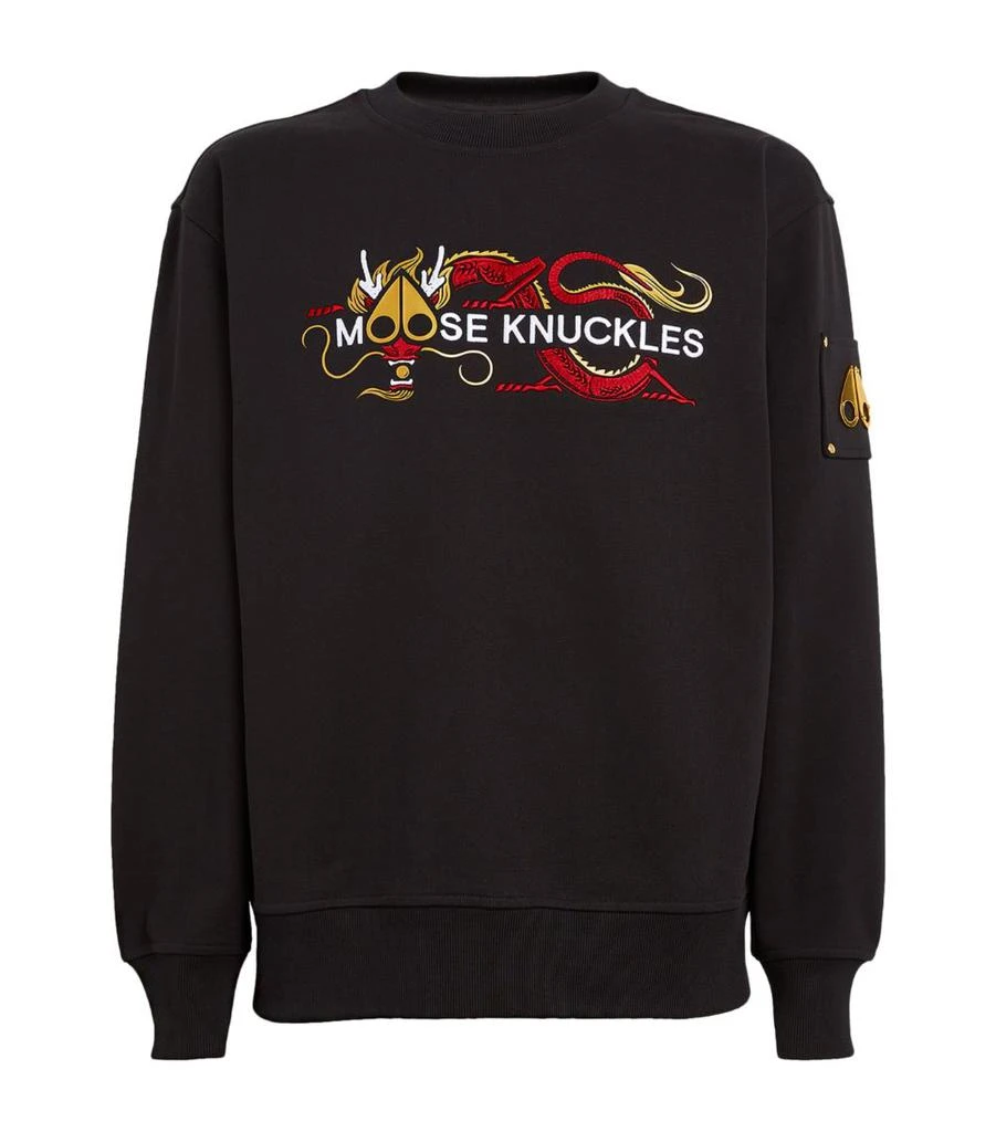 商品Moose Knuckles|Embroidered Dragon Sweatshirt,价格¥2710,第1张图片