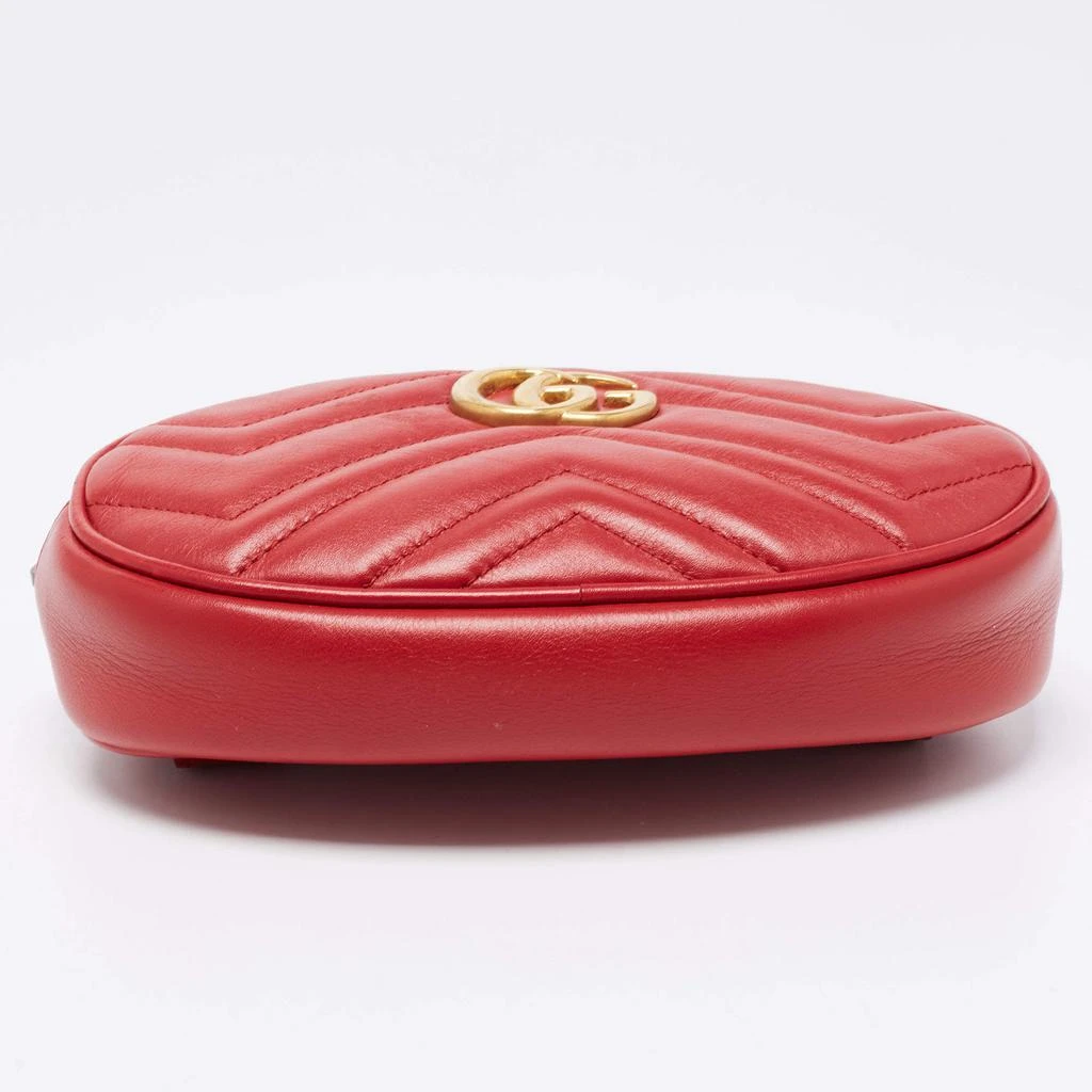 Gucci Red Matelassé Leather GG Marmont Belt Bag 商品