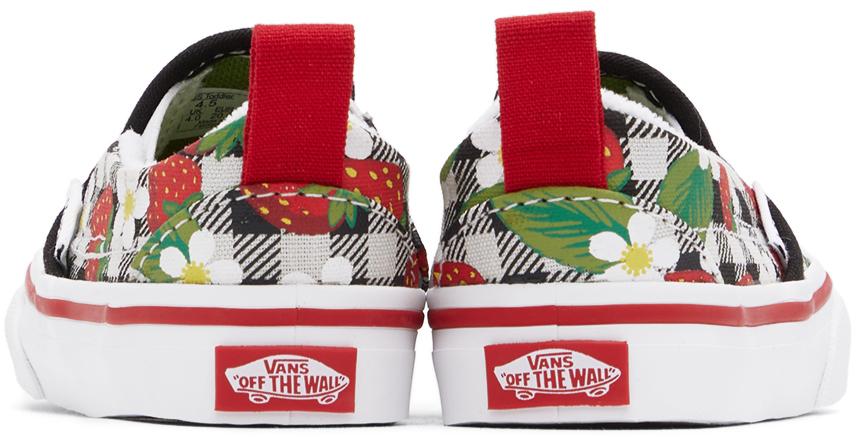 Baby Multicolor Strawberry Gingham Slip-On V Sneakers商品第2张图片规格展示
