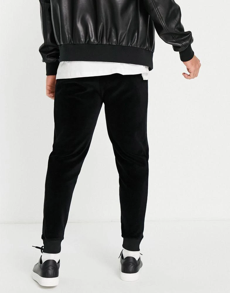 商品Hugo Boss|Hugo Dechi Velour track joggers in black,价格¥723,第4张图片详细描述