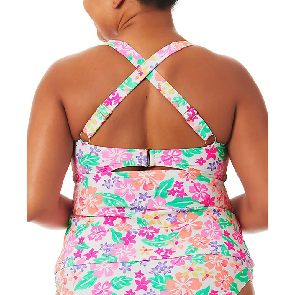 商品California Waves|California Waves Trendy Plus Size Hawaii Sunsets Strappy Tankini Top, Created for Macy's,价格¥121,第2张图片详细描述