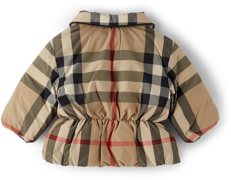 商品Burberry|Baby Beige Down Vintage Check Jacket,价格¥3184,第4张图片详细描述