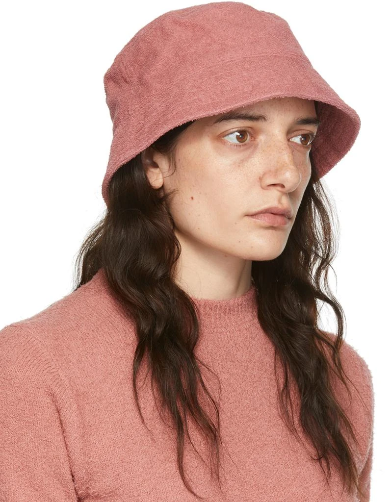 商品AURALEE|Pink Organic Cotton Terrycloth Bucket Hat,价格¥578,第2张图片详细描述