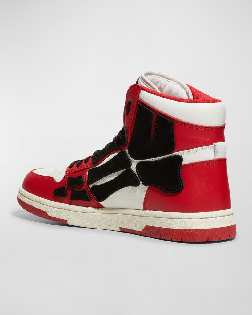 Men's Skeleton Leather High-Top Sneakers商品第5张图片规格展示