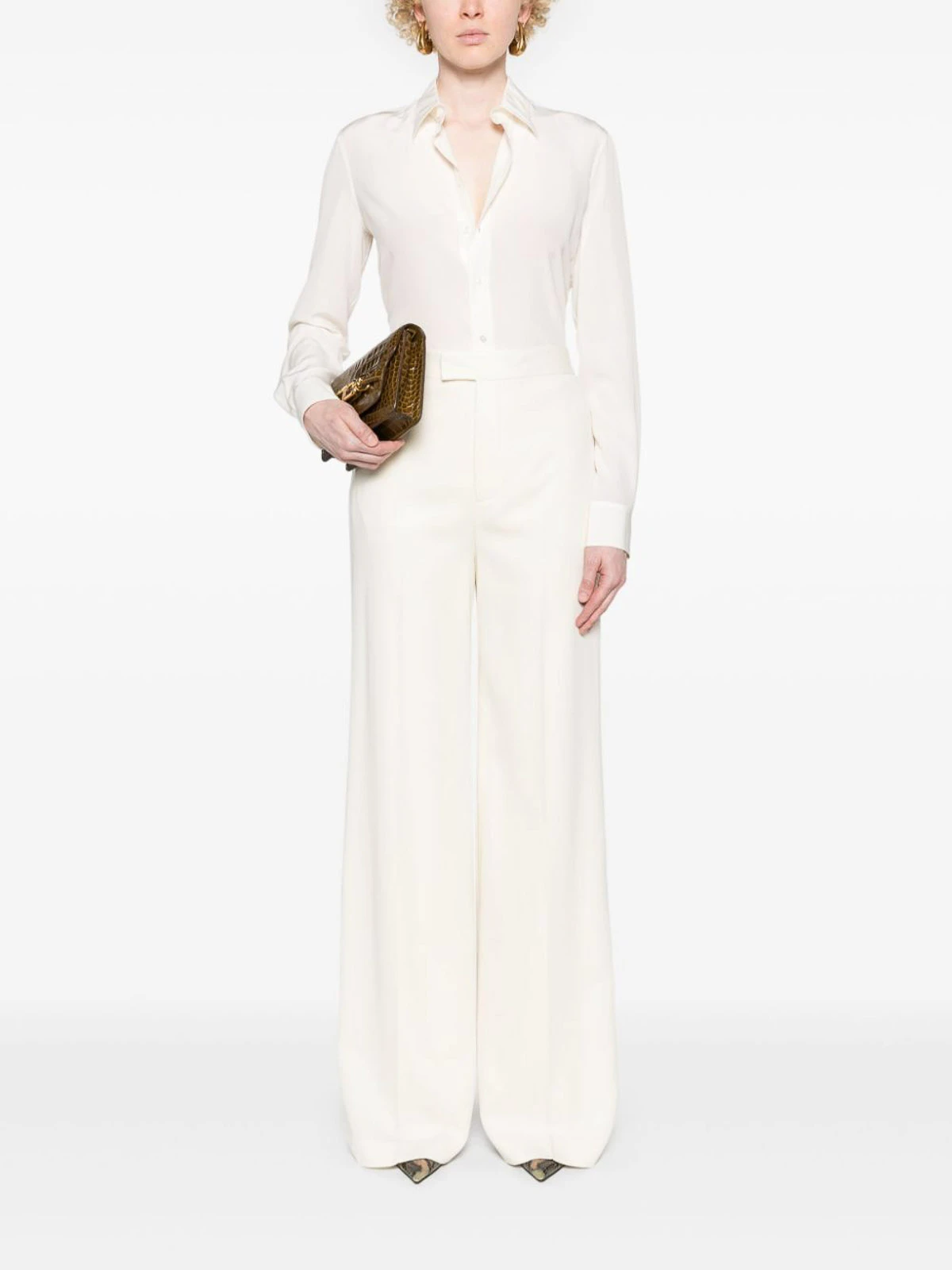 商品Ralph Lauren|Ralph Lauren 女士衬衫 290881379002OFF 白色,价格¥4645,第6张图片详细描述