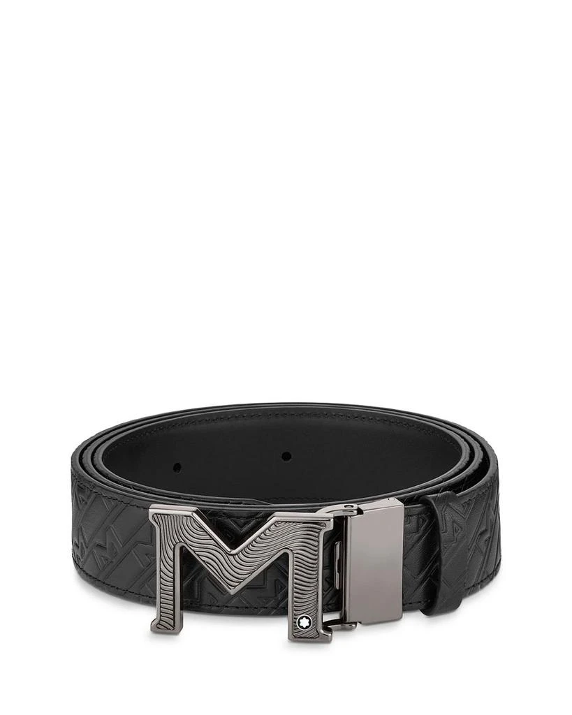 商品MontBlanc|M Buckle Reversible Embossed Leather Belt,价格¥3517,第1张图片