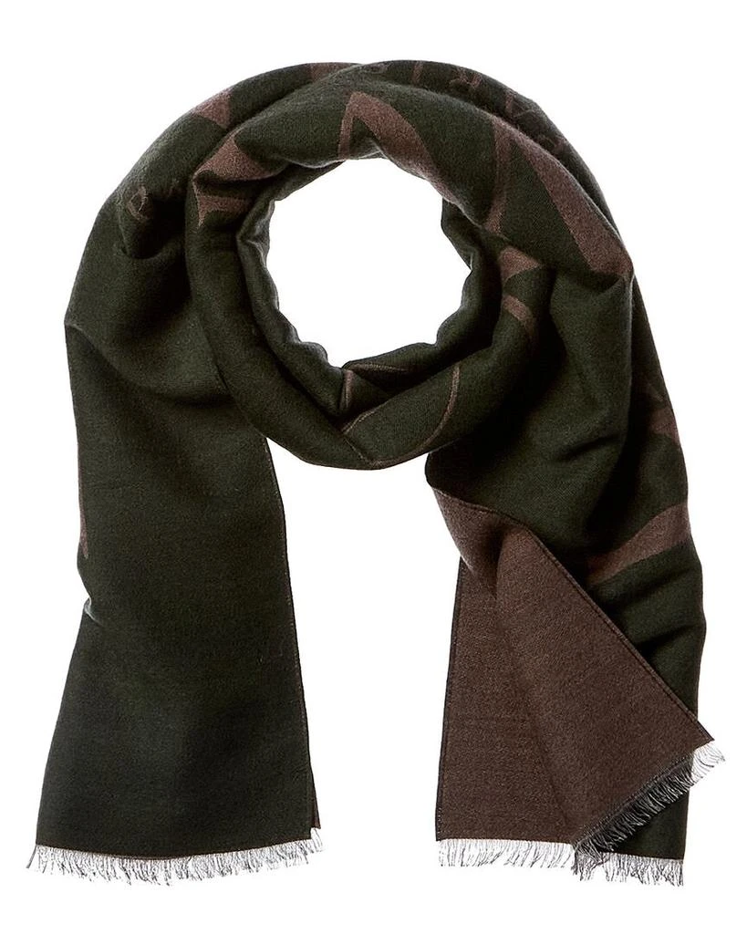 商品Lanvin|LANVIN Intarsia Knit Logo Wool & Silk-Blend Scarf,价格¥1277,第1张图片