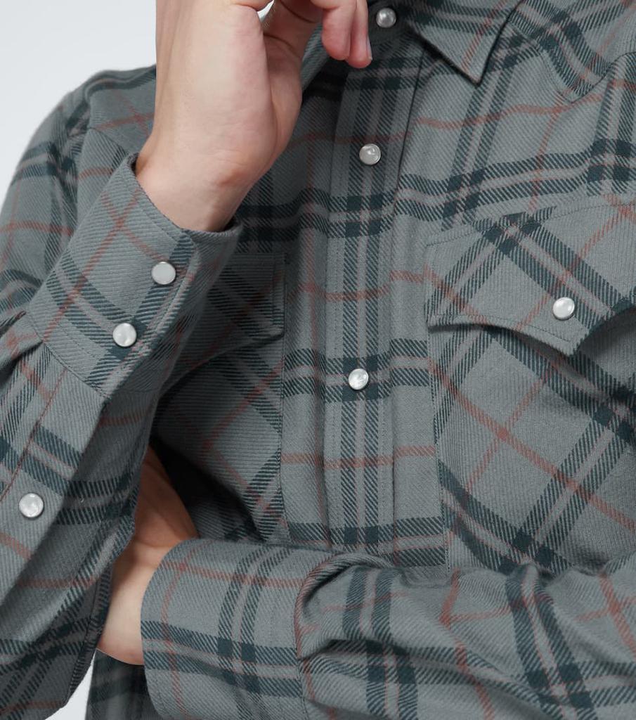 商品Dries Van Noten|格纹法兰绒衬衫,价格¥2550,第7张图片详细描述