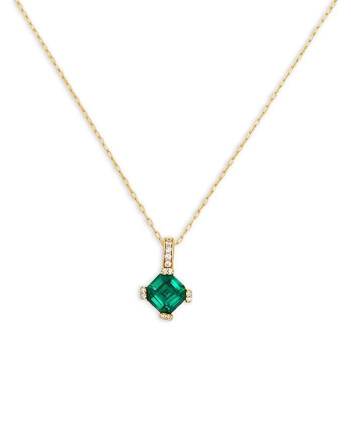 商品Kate Spade|Dazzle Cubic Zirconia Pendant Necklace in Gold Tone, 16"-19",价格¥435,第1张图片