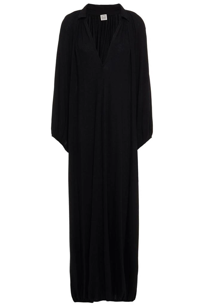 商品[国内直发] Totême|Gathered stretch-knit maxi dress,价格¥904,第3张图片详细描述