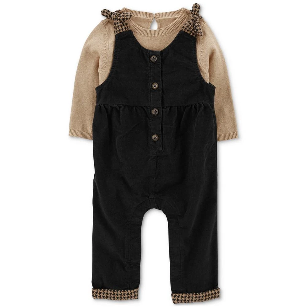 商品Carter's|Baby Girls 2-Pc. Top & Corduroy Overall Set,价格¥90,第1张图片