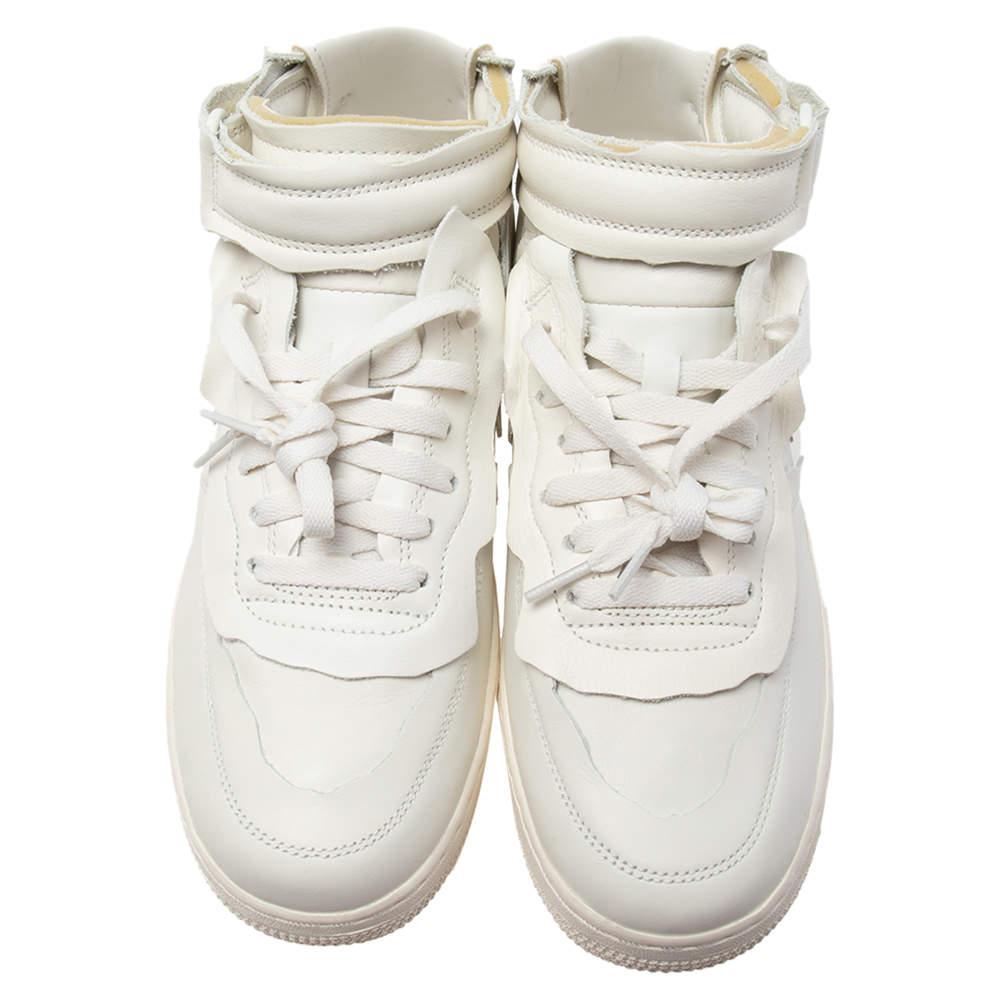 Air Jordan White Leather 12 Retro Fiba High Top Sneakers Size 42.5商品第3张图片规格展示