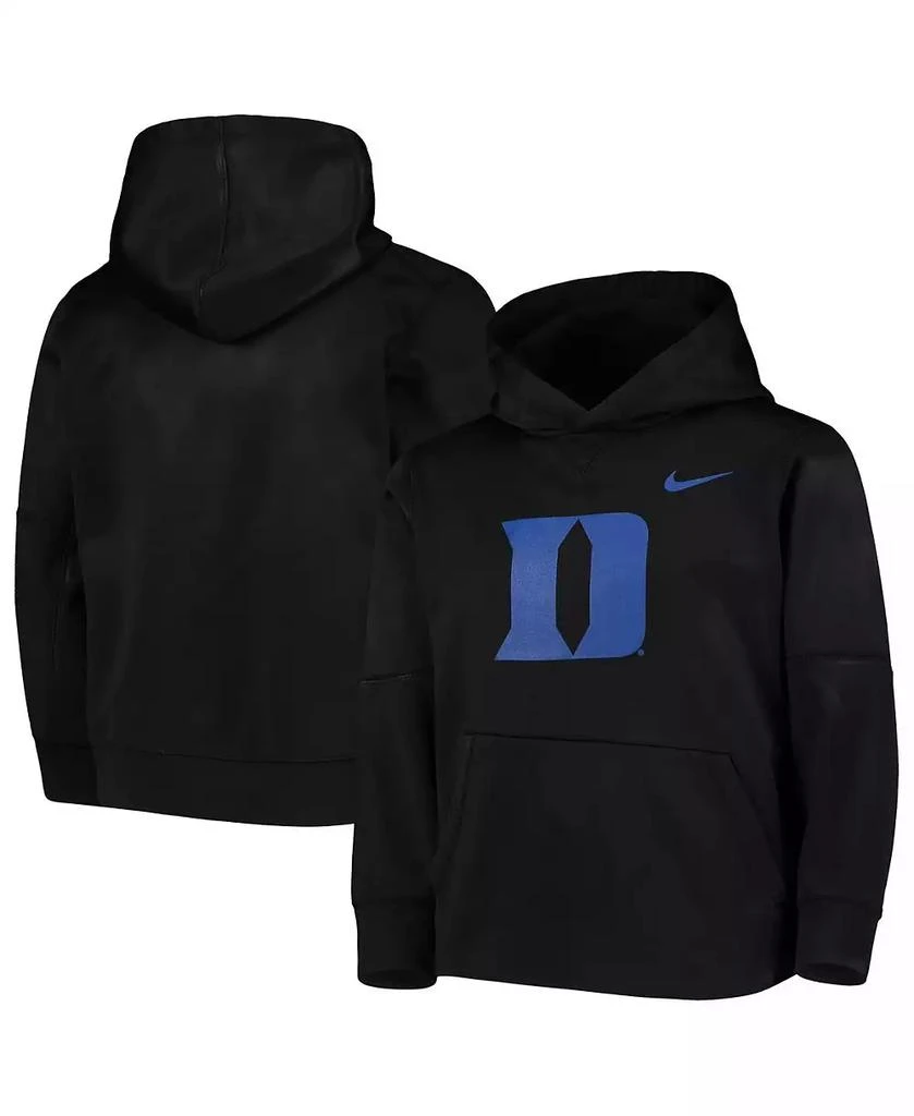 商品NIKE|Big Boys Black Duke Blue Devils Logo Ko Pullover Performance Hoodie,价格¥290,第2张图片详细描述