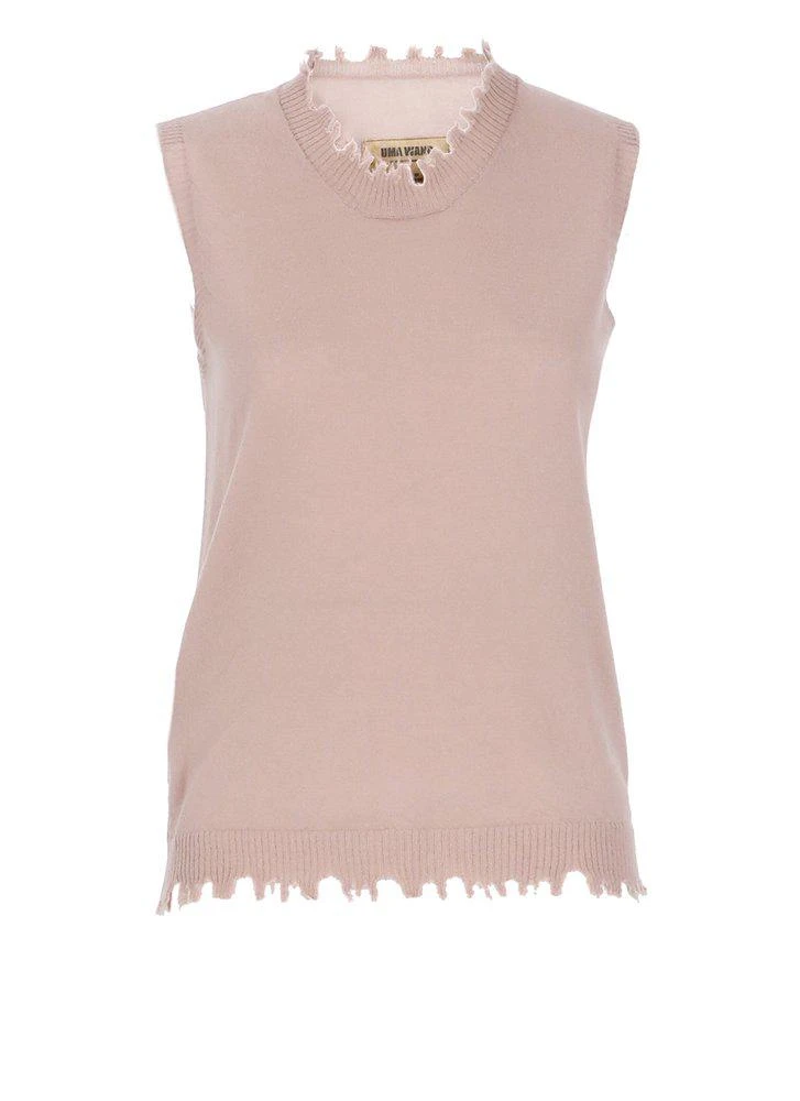 商品Uma Wang|Uma Wang Frayed Knitted Sleeveless Top,价格¥1445,第1张图片