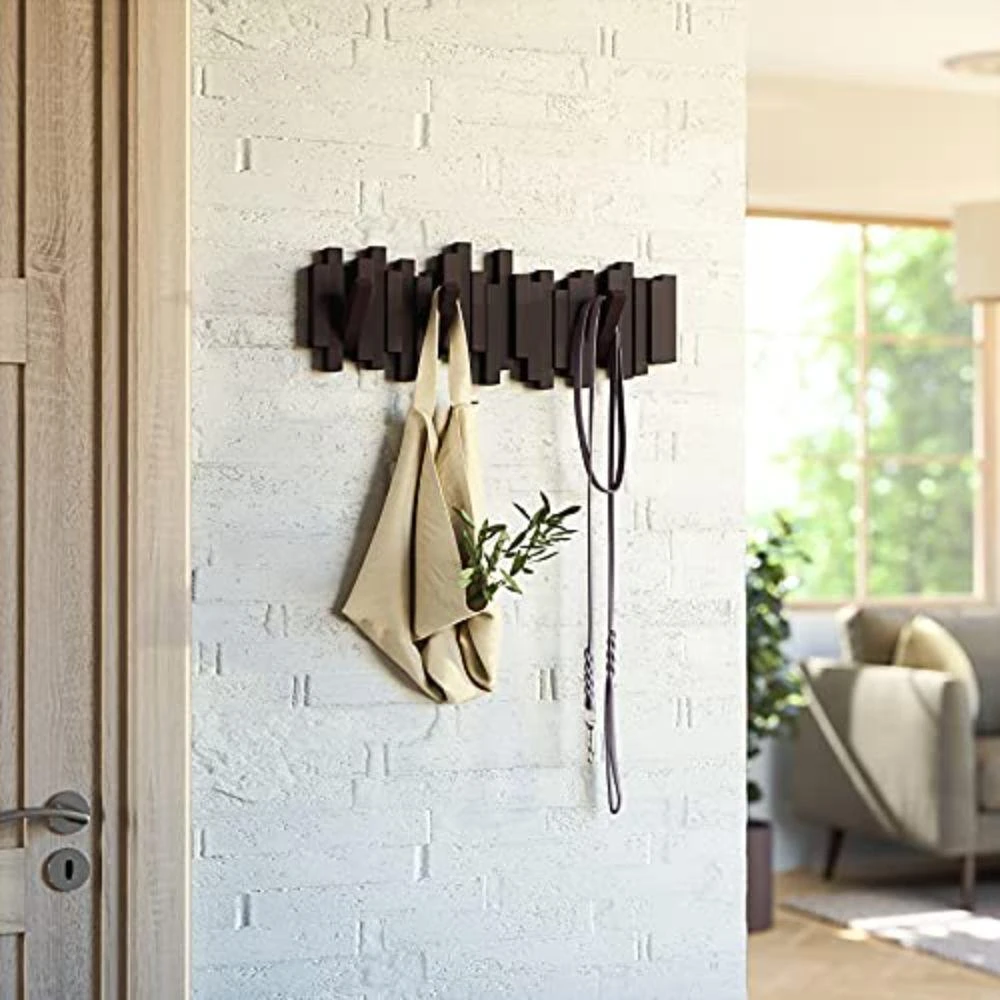 商品Umbra|Sticks Multi Space-saving Hanger With 5 Flip-down Hooks,价格¥325,第1张图片