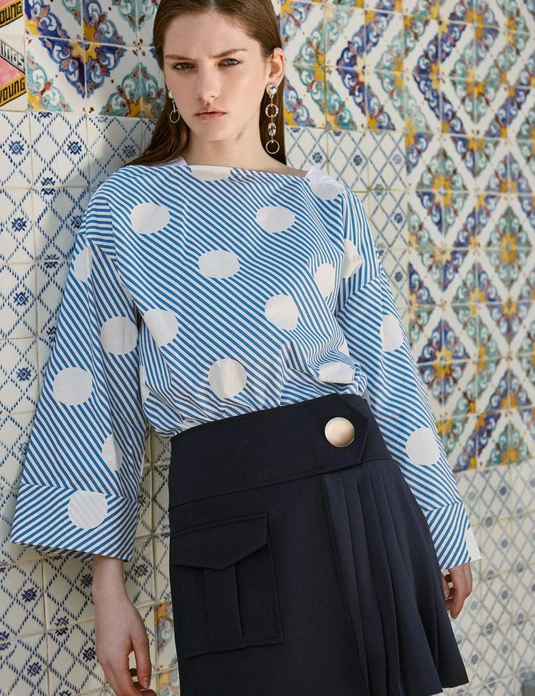 商品Pixie Market|Polka Dot Striped Top,价格¥440,第3张图片详细描述