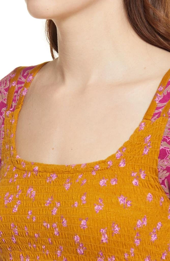 商品Free People|Marigold Mix Print Smocked Top,价格¥328,第4张图片详细描述