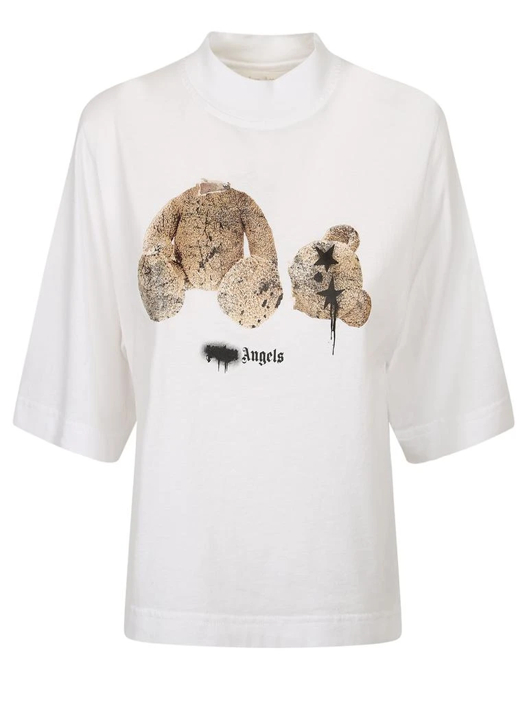 商品Palm Angels|T-SHIRT SPRAYED BEAR CROP BIA/MAR,价格¥2262,第1张图片