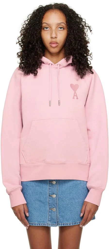 商品AMI|Pink Ami de Cœur Hoodie,价格¥3654,第1张图片