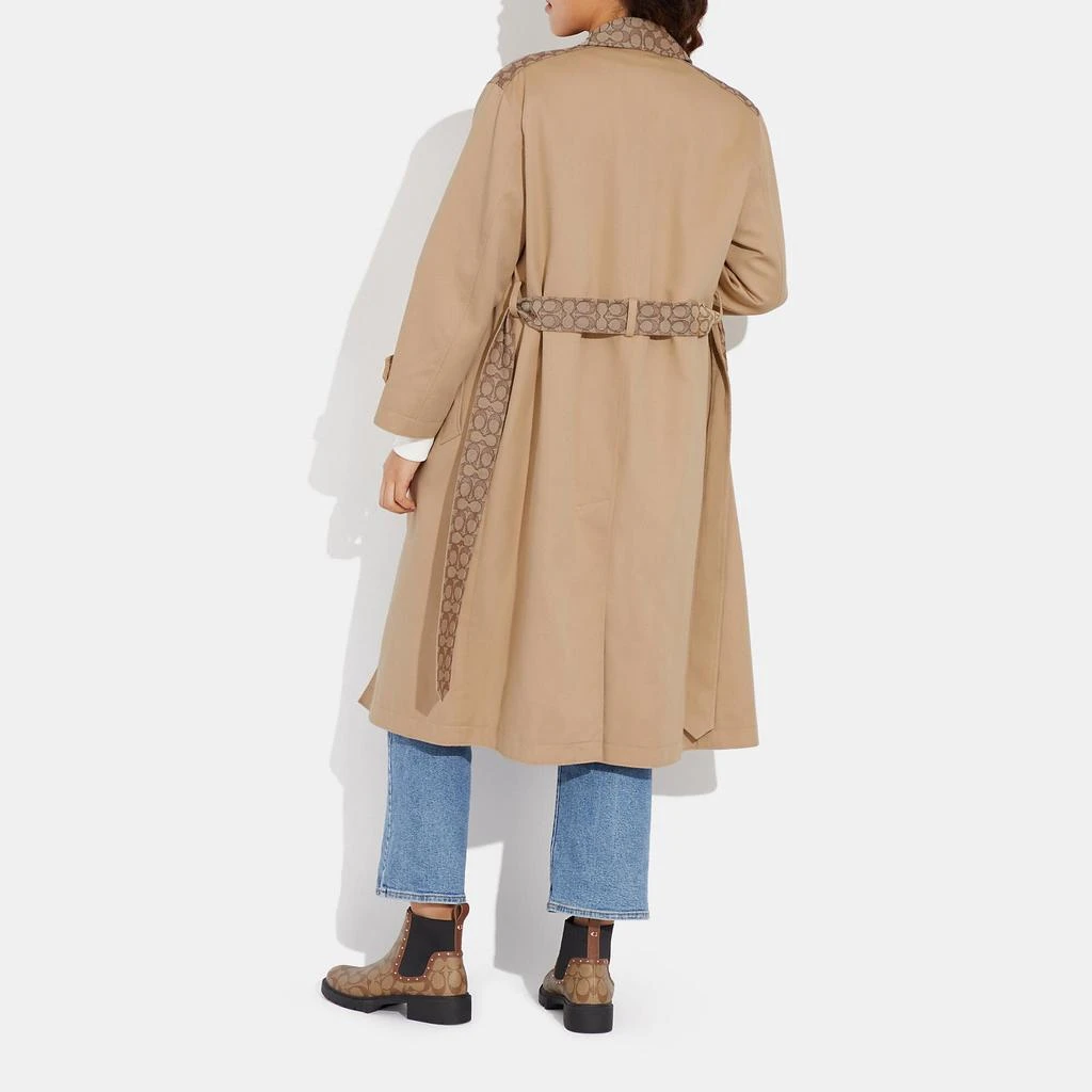 商品Coach|Coach Outlet Signature Turnlock Trench,价格¥2322,第2张图片详细描述