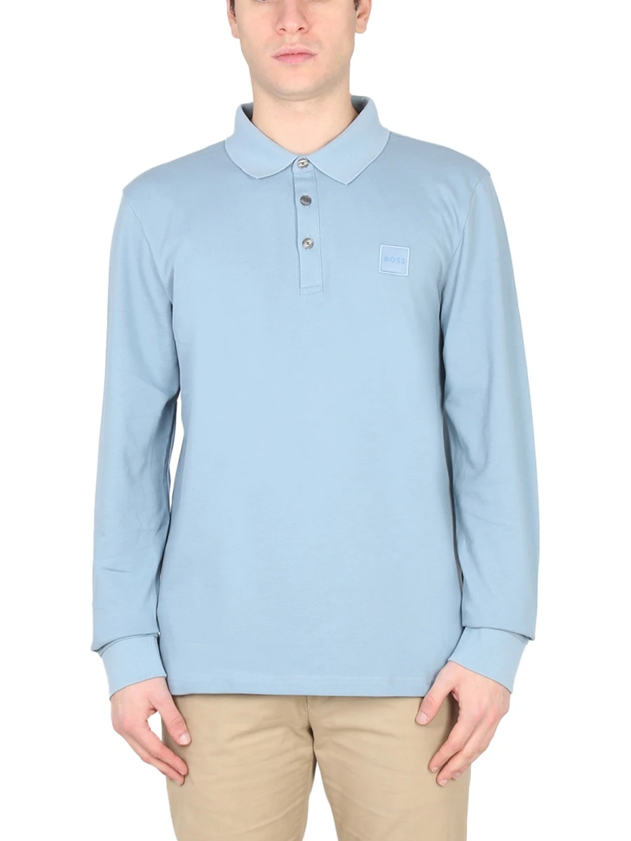 商品【商品预售7天】 Hugo Boss|Hugo Boss 男士POLO衫 5047268110242645451 蓝色,价格¥561,第3张图片详细描述