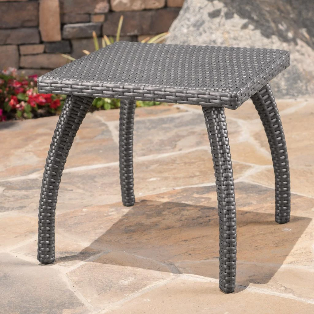 商品Streamdale Furniture|Streamdale Durable Wicker Patio Accent Table for Drinks and Treats,价格¥993,第4张图片详细描述