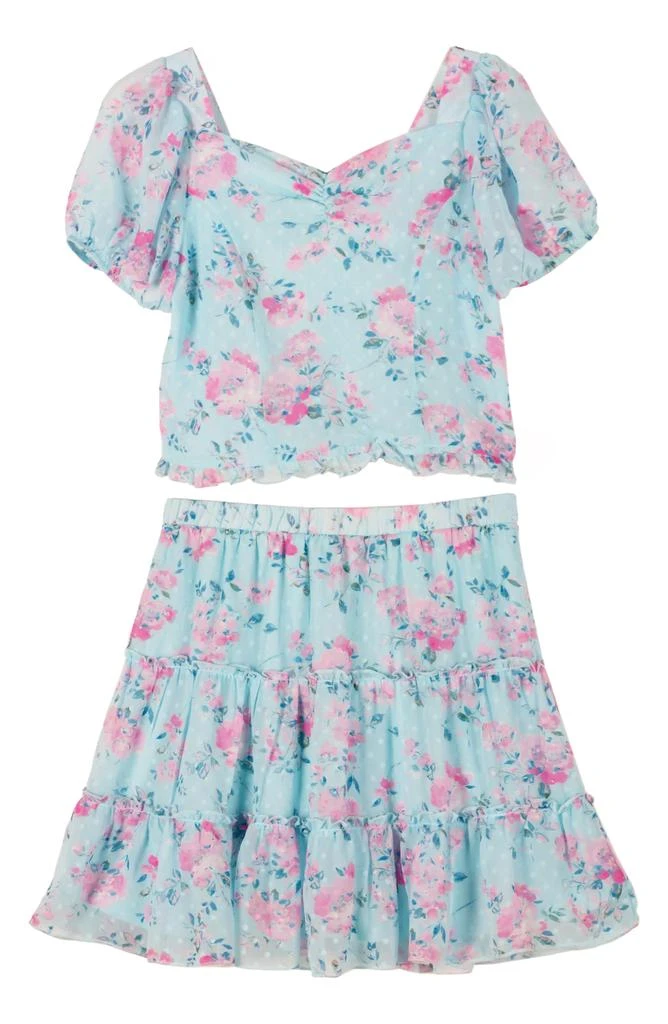 商品Zunie|Kids' Clip-Dot Puff Sleeve Top & Skirt Set,价格¥130,第3张图片详细描述