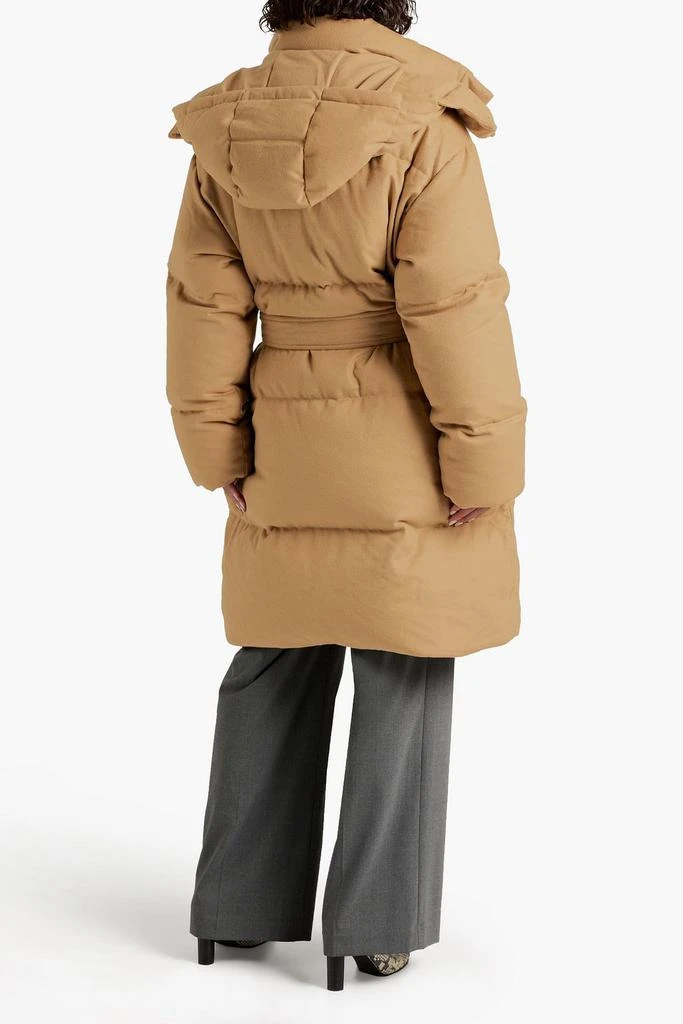商品Joseph|Celida quilted brushed wool, TENCEL™ and cashmere-blend flannel hooded down coat,价格¥2995-¥4782,第3张图片详细描述