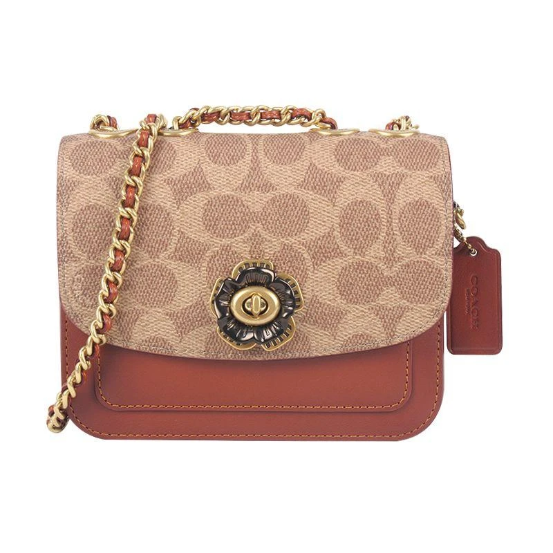 商品Coach|香港直邮COACH 专柜款迷你女士PVC配皮单肩斜挎包C0829B4NQ4,价格¥3263,第1张图片