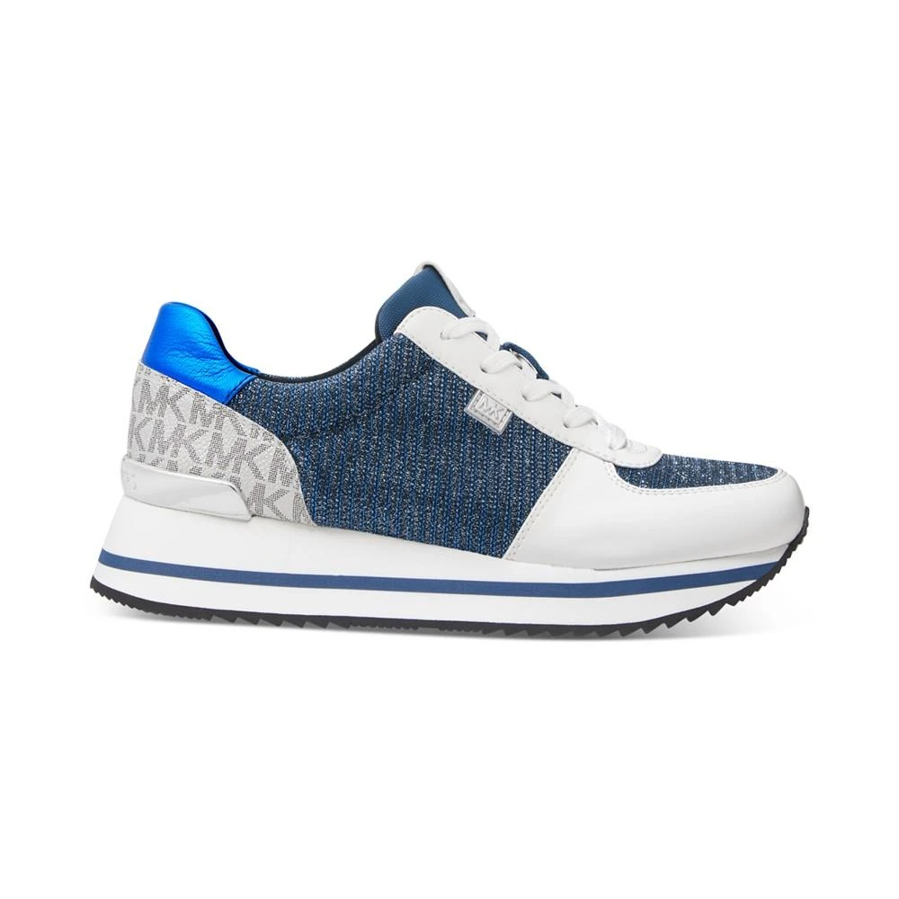 商品Michael Kors|Women's Monique Knit Trainer Lace-Up Sneakers,价格¥484,第2张图片详细描述