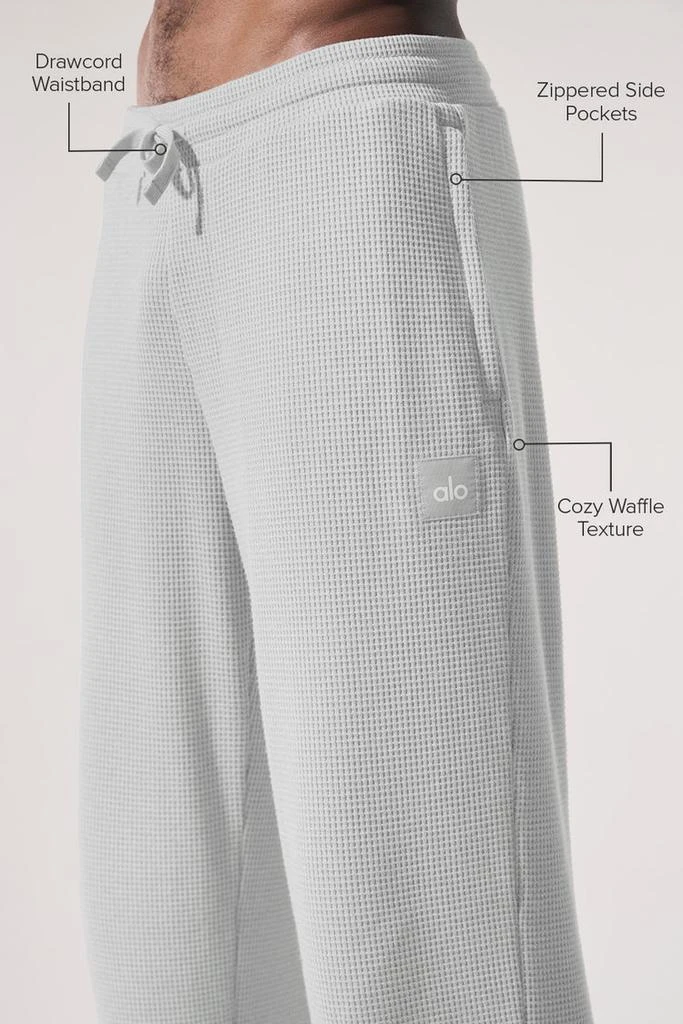 商品Alo|Elevate Waffle Straight Leg Pant - Gravel,价格¥1052,第2张图片详细描述