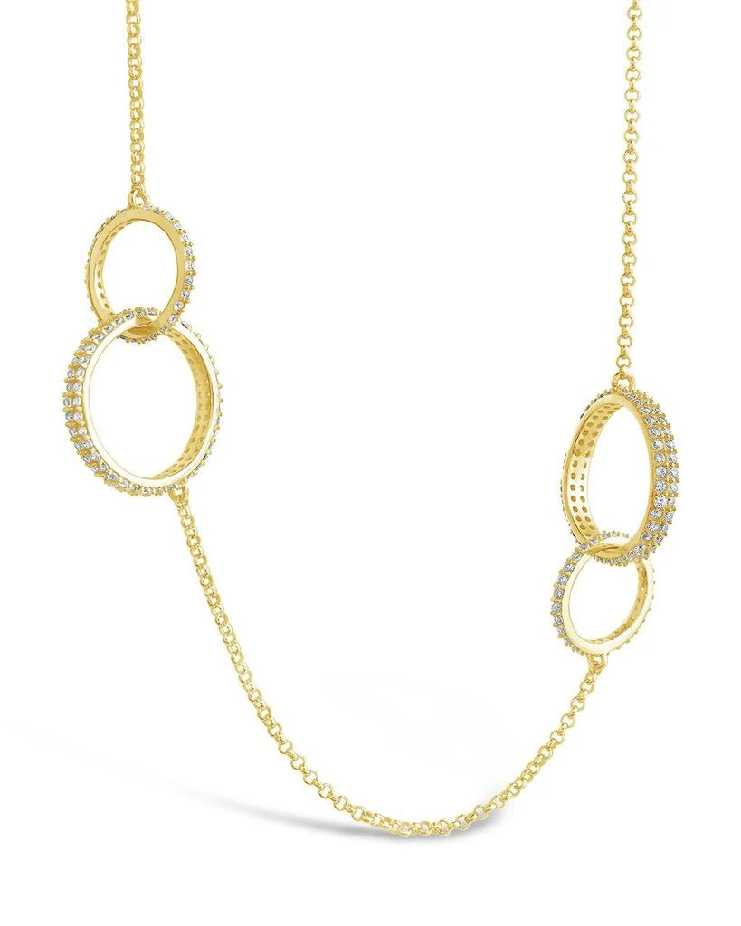 商品Sterling Forever|14K Gold Vermeil CZ Linked Circles Long Necklace,价格¥950,第3张图片详细描述