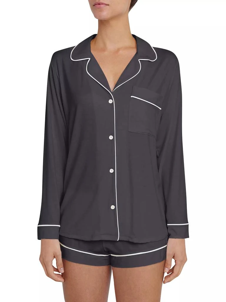 商品Eberjey|Gisele 2-Piece Piped Pajama Set,价格¥952,第1张图片