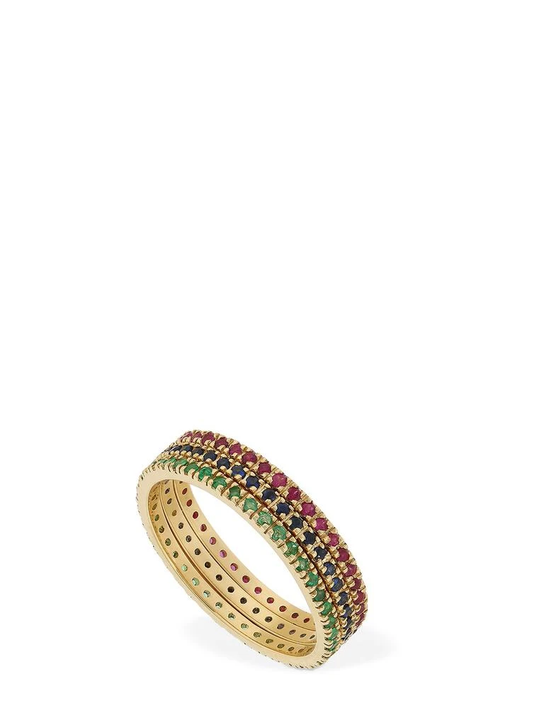 商品VANZI|Annagreta Thin 18kt Gold & Sapphire Ring,价格¥6497,第3张图片详细描述