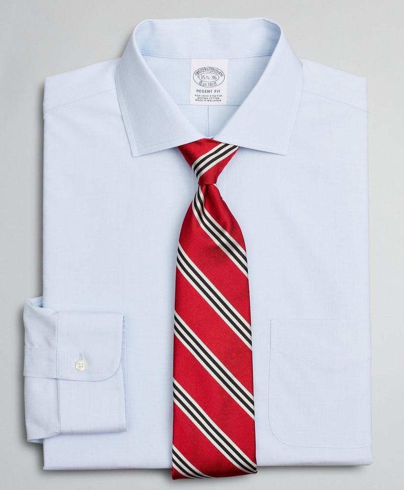 商品Brooks Brothers|Stretch Regent Regular-Fit Dress Shirt, Non-Iron Poplin English Collar End-on-End,价格¥368,第1张图片