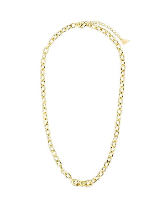 商品Sterling Forever|Reina Necklace in 14K Gold Plated or Rhodium Plated, 16",价格¥584,第1张图片