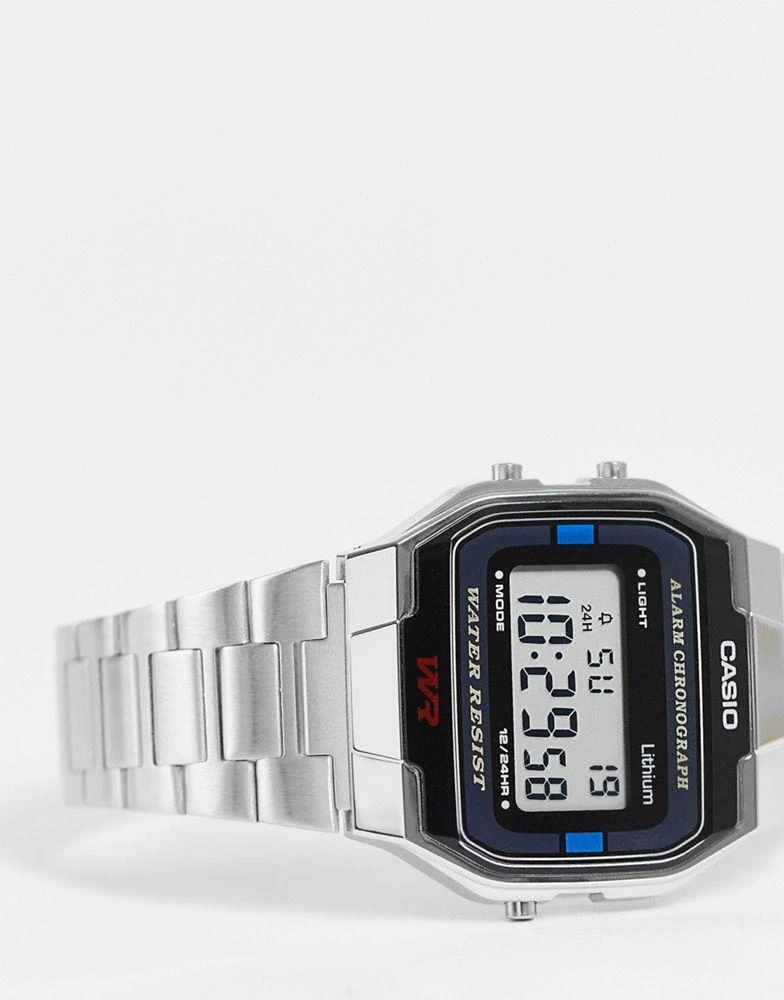 商品Casio|Casio A163WA-1QES digital bracelet watch in silver,价格¥313,第2张图片详细描述