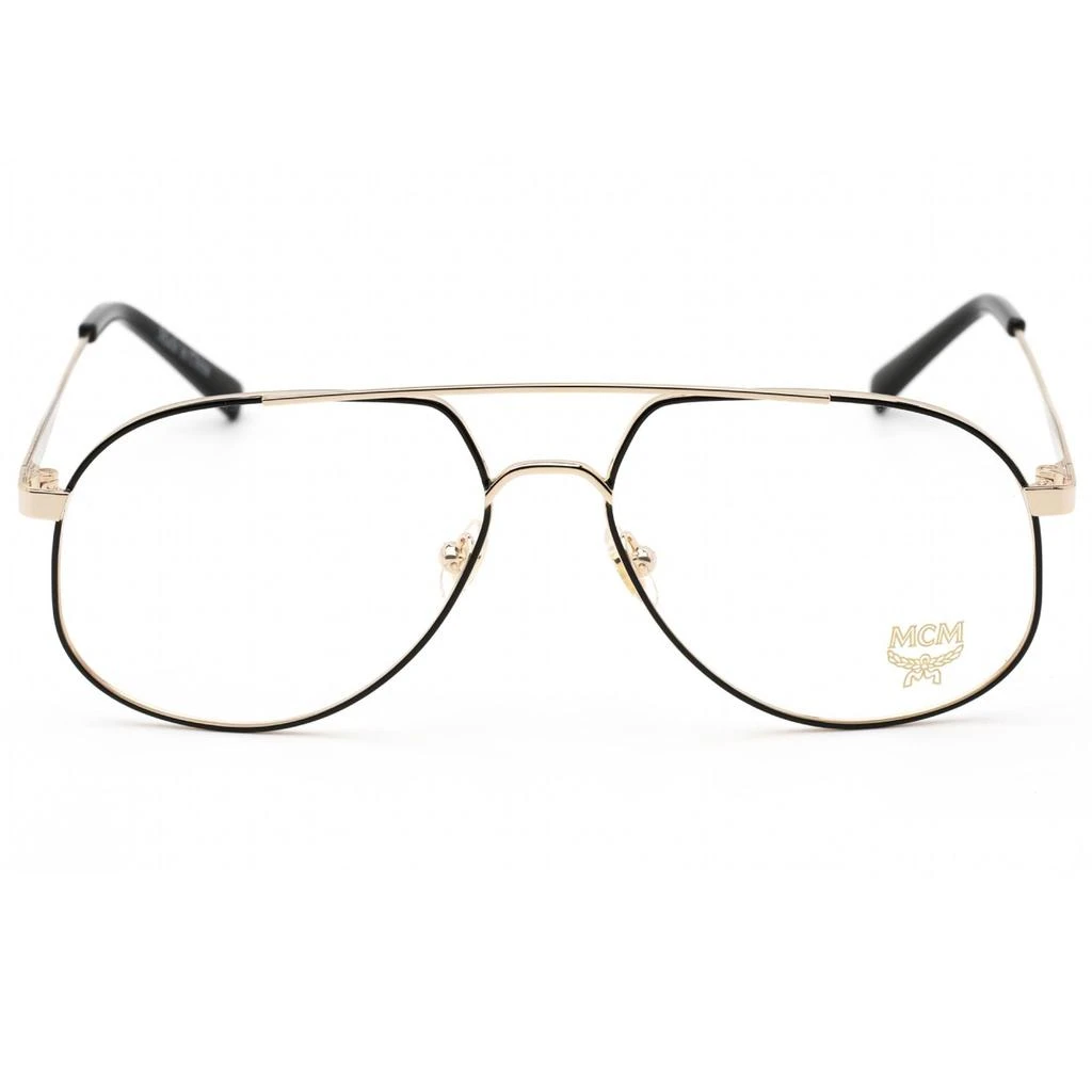 商品MCM|MCM Women's Eyeglasses - Clear Lens Black/Gold Aviator Metal Frame | MCM2138 001,价格¥440,第2张图片详细描述