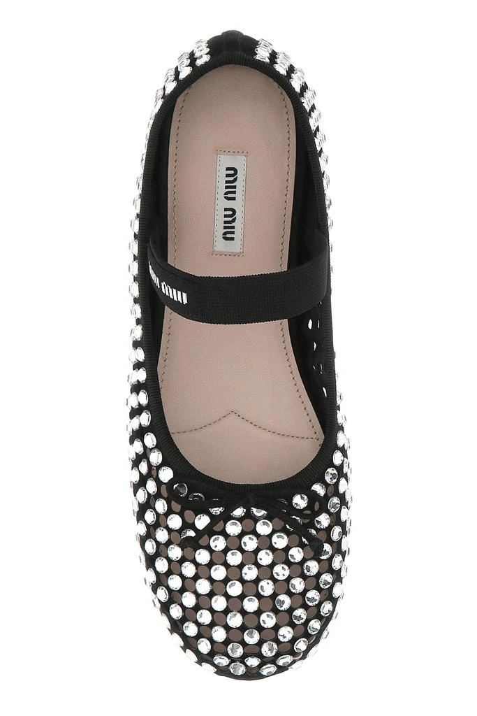 商品Miu Miu|Embellished mesh ballerinas,价格¥10362,第3张图片详细描述