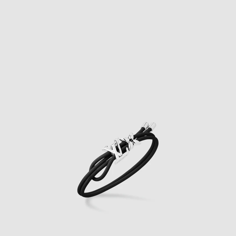 LV/路易威登 女士银色/黑色金属/皮革手链 商品