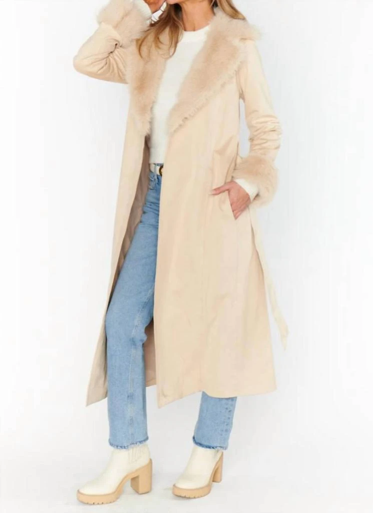 商品Show Me Your Mumu|Penny Lane Coat In Beige,价格¥1324,第3张图片详细描述