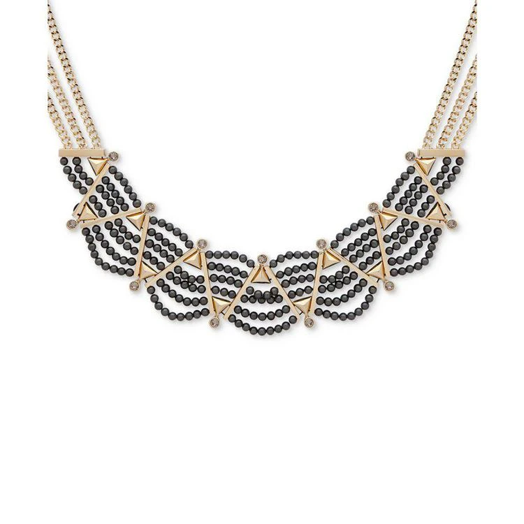 商品Givenchy|Gold-Tone Black Imitation Pearl Statement Necklace,价格¥459,第1张图片